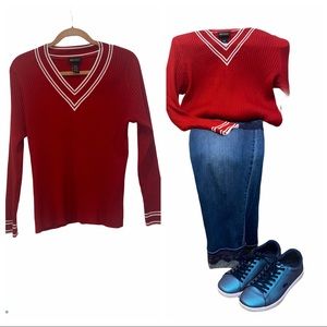 Lane Bryant Preppy Red Sweater.